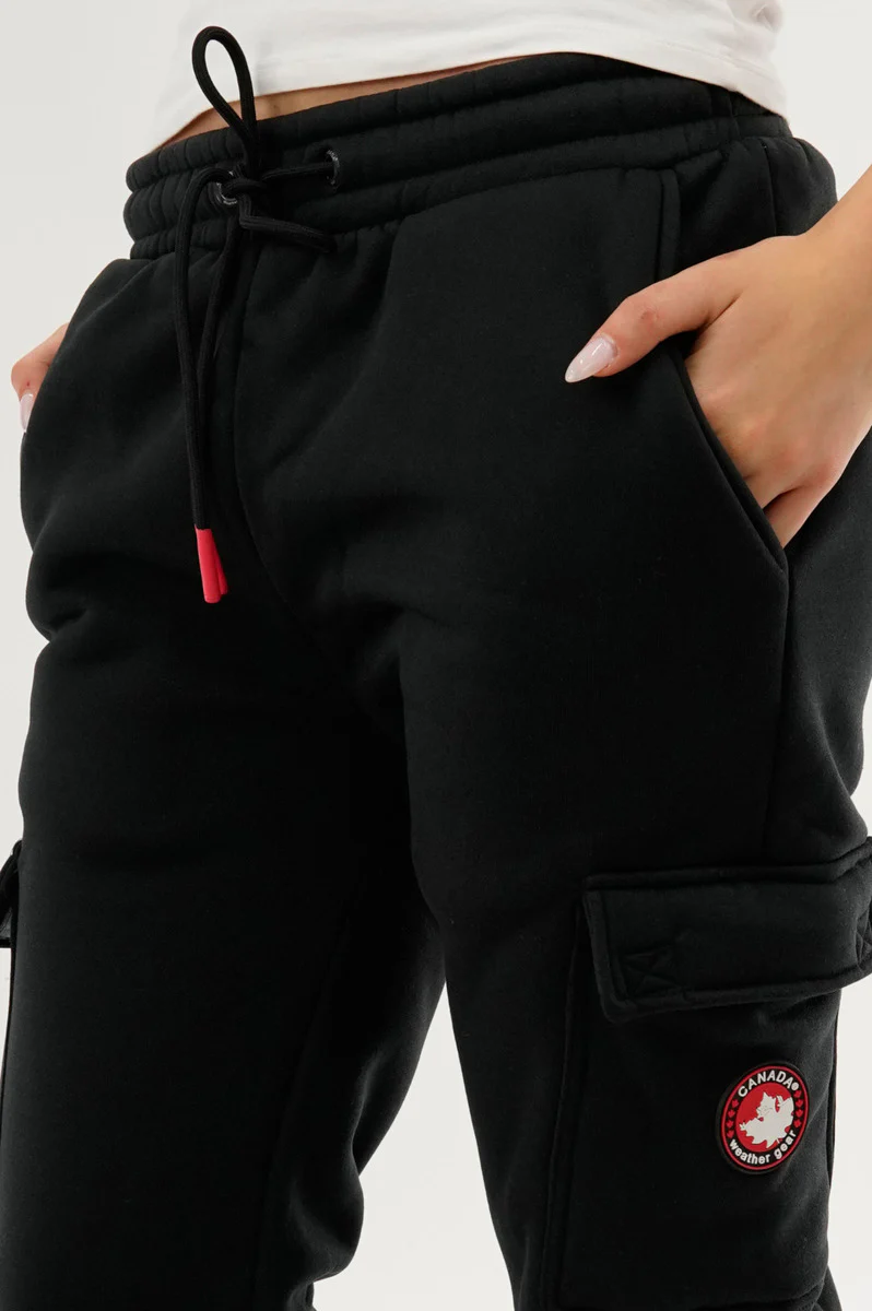 Canada Weather Gear Fleece Cargo Joggers - Black - Image 4