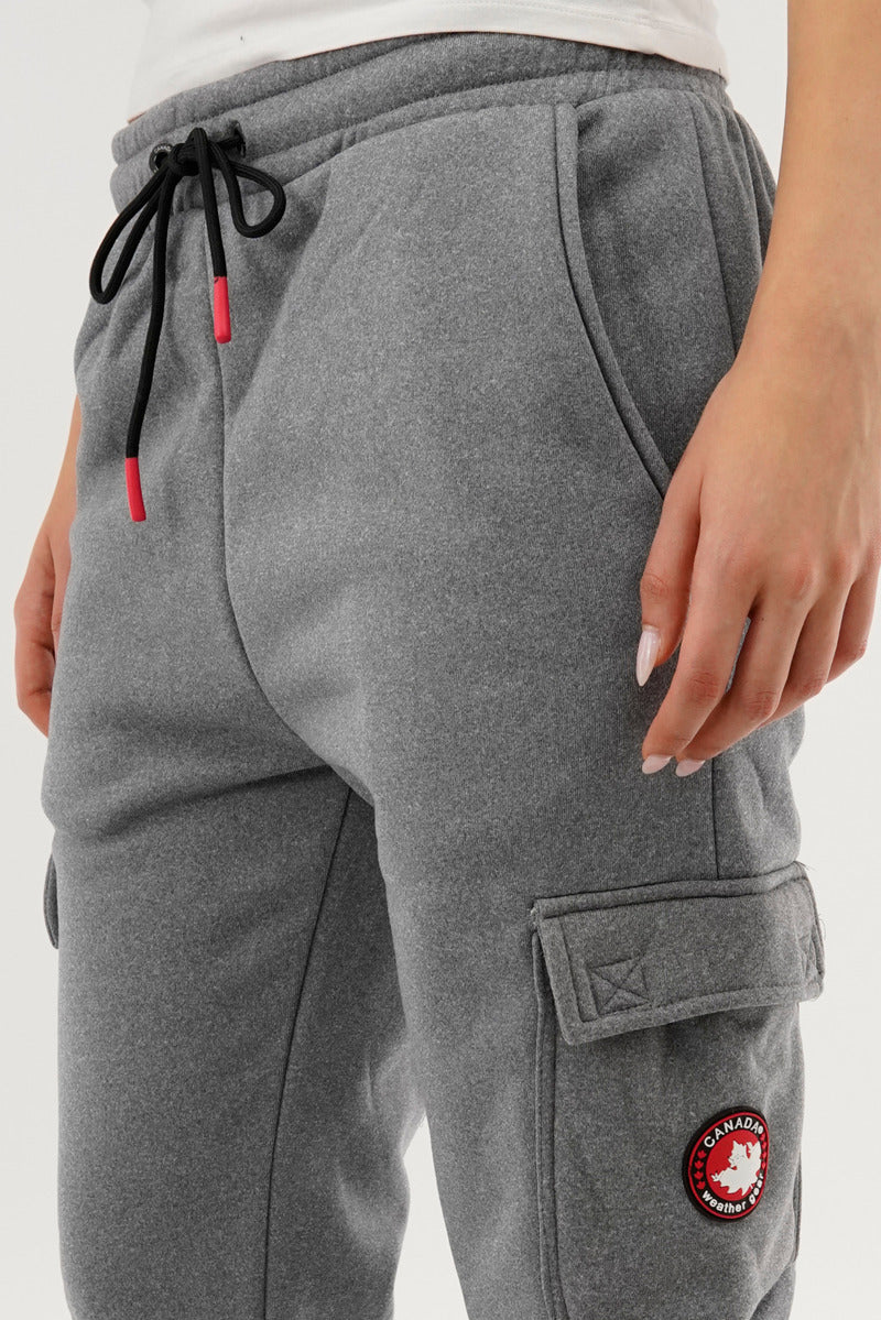 Canada Weather Gear Fleece Cargo Joggers - Grey - Image 4