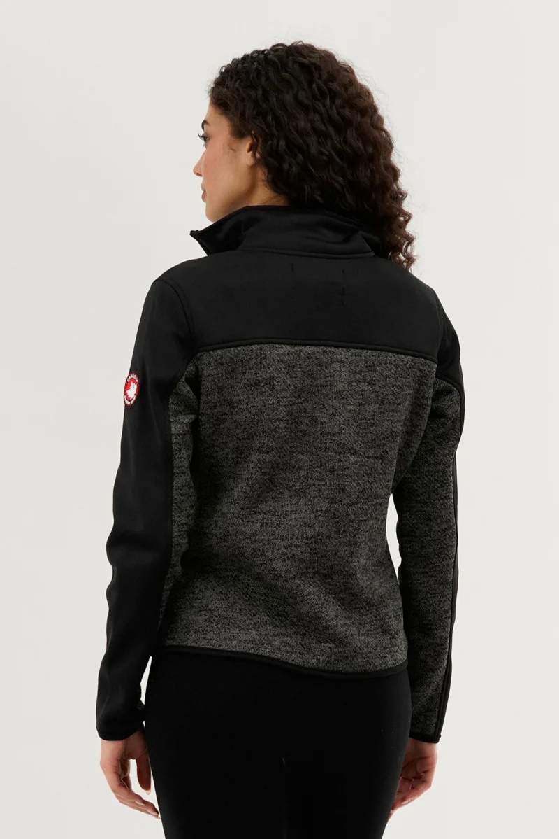 Canada Weather Gear Zip Up Knit Lightweight Jacket - Black - Image 3