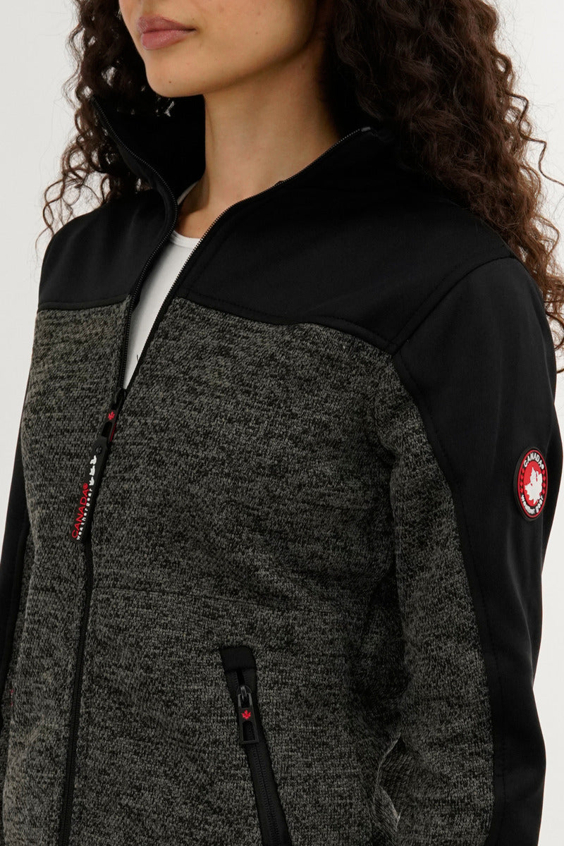 Canada Weather Gear Zip Up Knit Lightweight Jacket - Black - Image 4