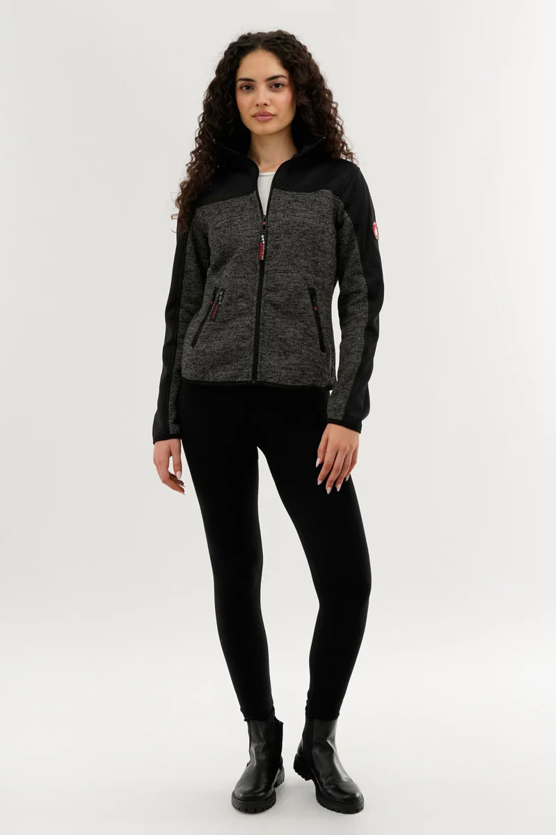 Canada Weather Gear Zip Up Knit Lightweight Jacket - Black - Image 5