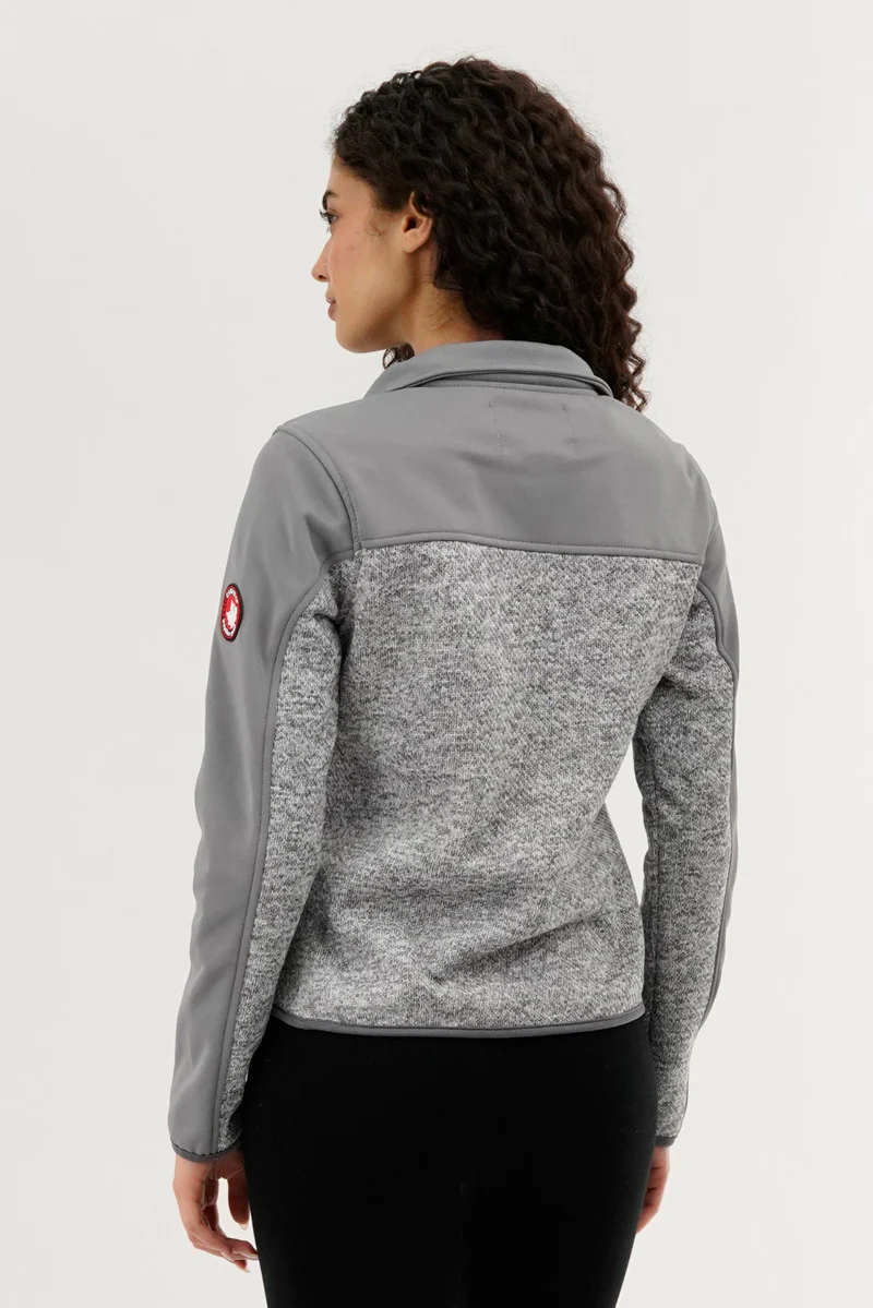 Canada Weather Gear Zip Up Knit Lightweight Jacket - Grey - Image 3