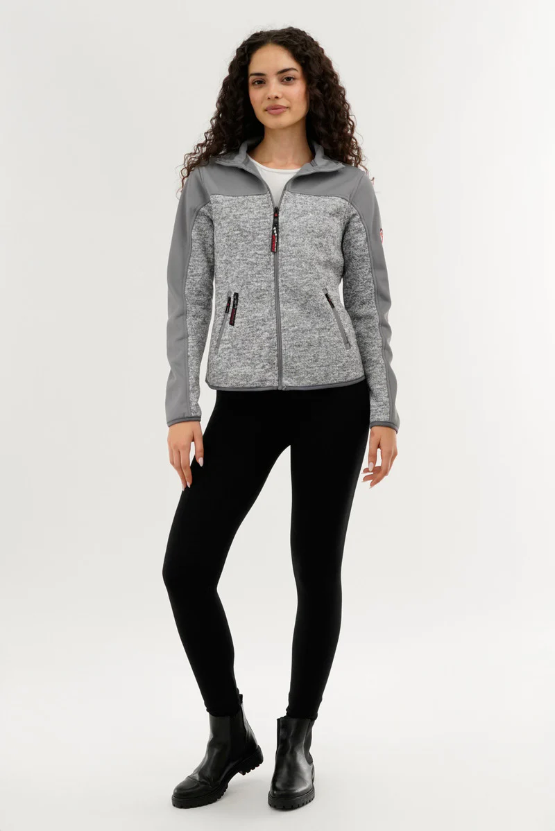 Canada Weather Gear Zip Up Knit Lightweight Jacket - Grey - Image 5
