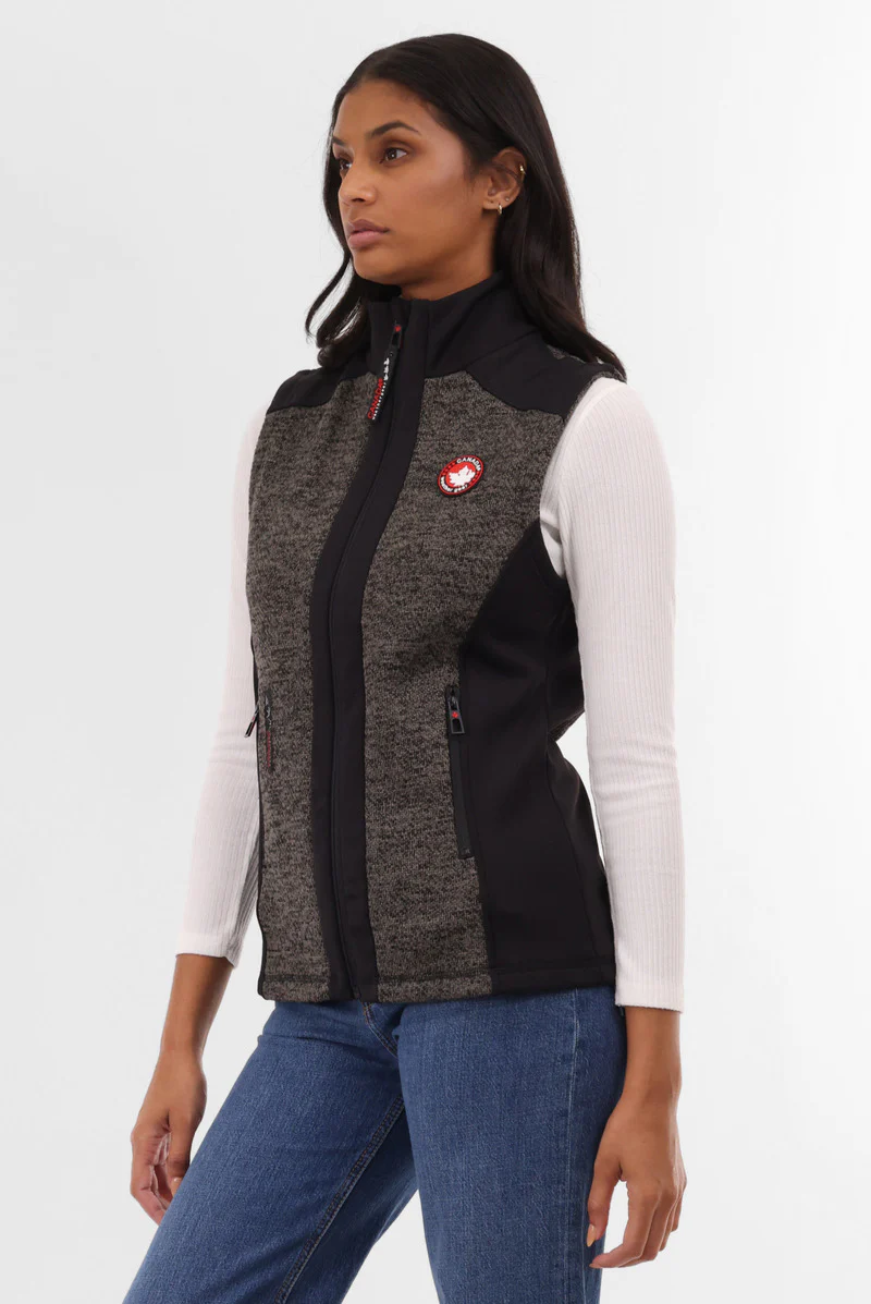 Canada Weather Gear Fleece Zip Up Vest - Black - Image 2