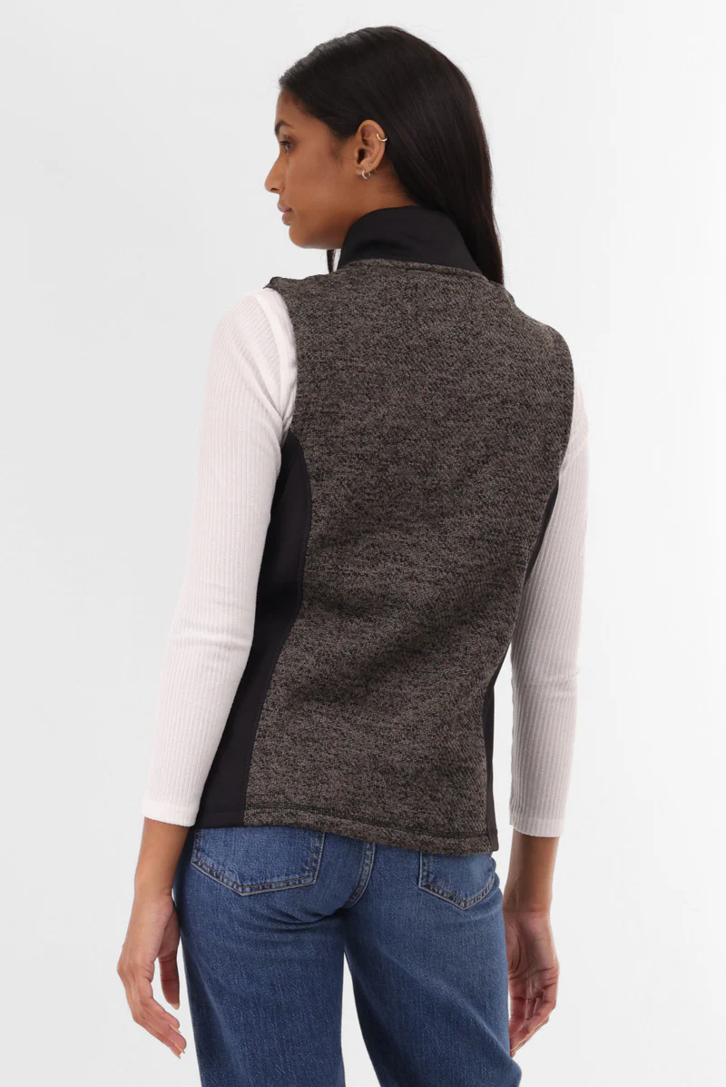 Canada Weather Gear Fleece Zip Up Vest - Black - Image 3
