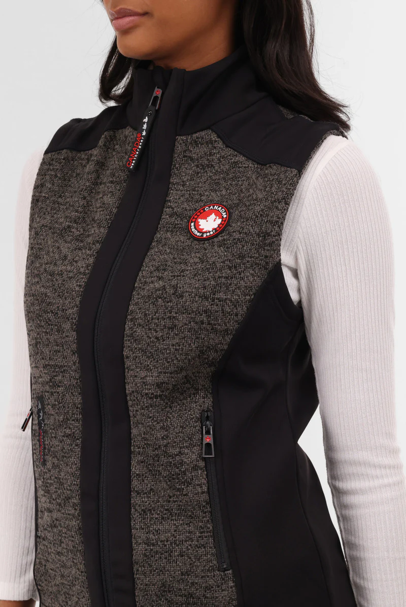 Canada Weather Gear Fleece Zip Up Vest - Black - Image 4