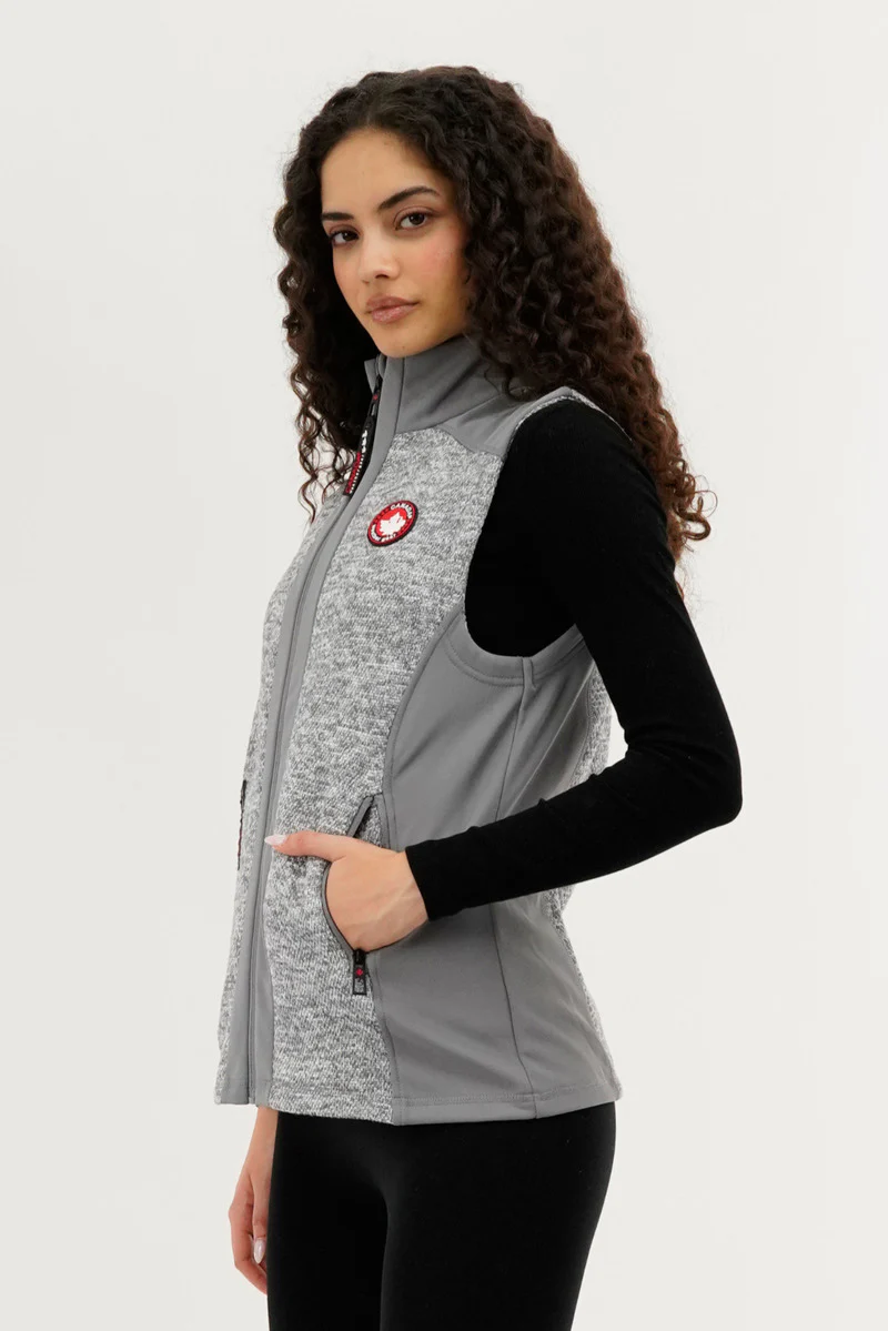 Canada Weather Gear Fleece Zip Up Vest - Grey - Image 2