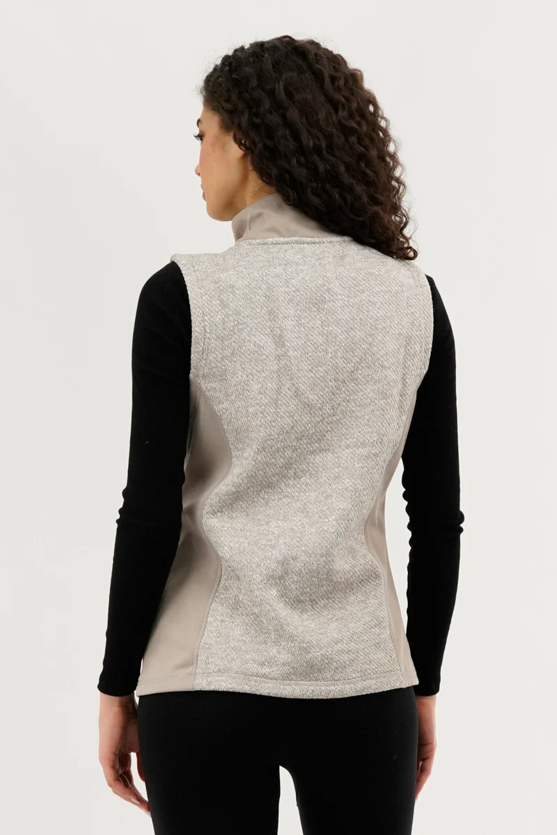 Canada Weather Gear Fleece Zip Up Vest - Cream - Image 3