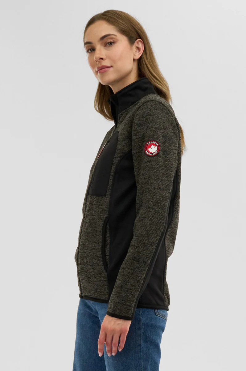 Canada Weather Gear Fleece Zip Up Lightweight Jacket - Olive - Image 2