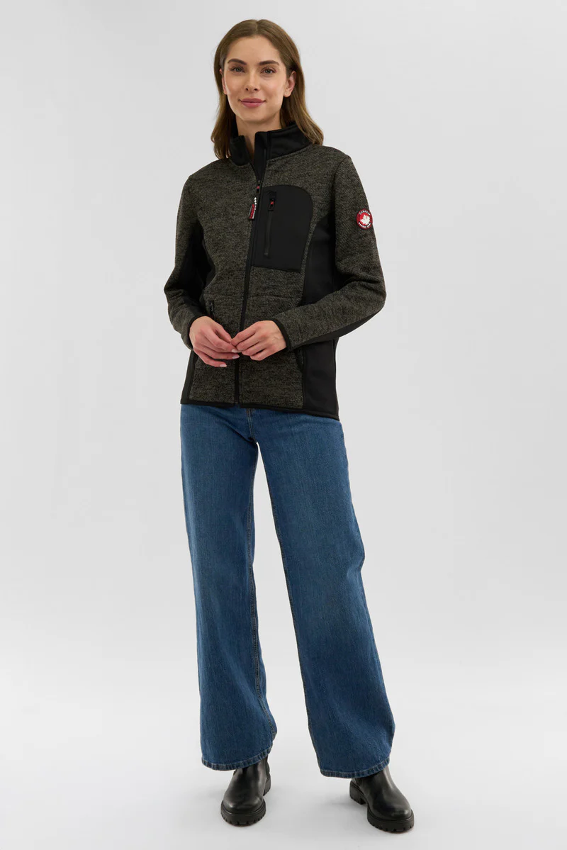Canada Weather Gear Fleece Zip Up Lightweight Jacket - Olive - Image 5