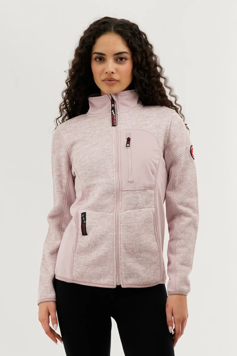 Canada Weather Gear Fleece Zip Up Lightweight Jacket - Pink