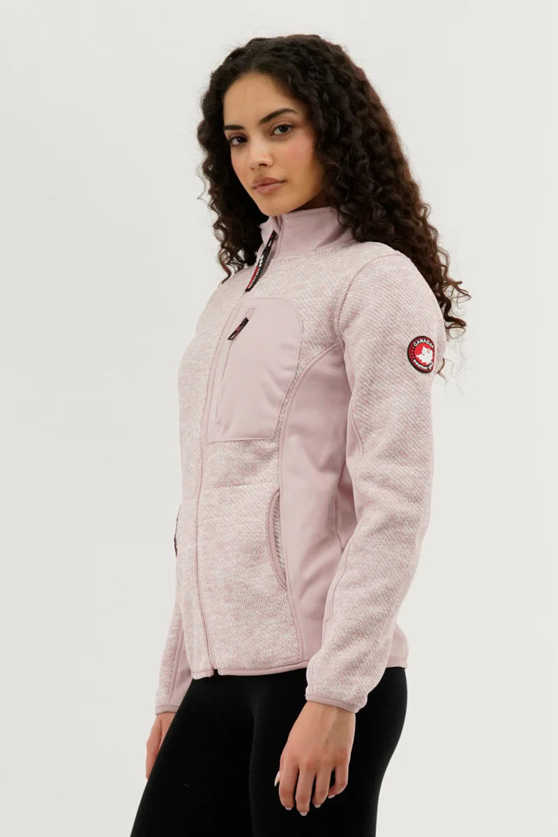 Canada Weather Gear Fleece Zip Up Lightweight Jacket - Pink - Image 2