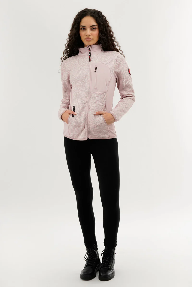 Canada Weather Gear Fleece Zip Up Lightweight Jacket - Pink - Image 5