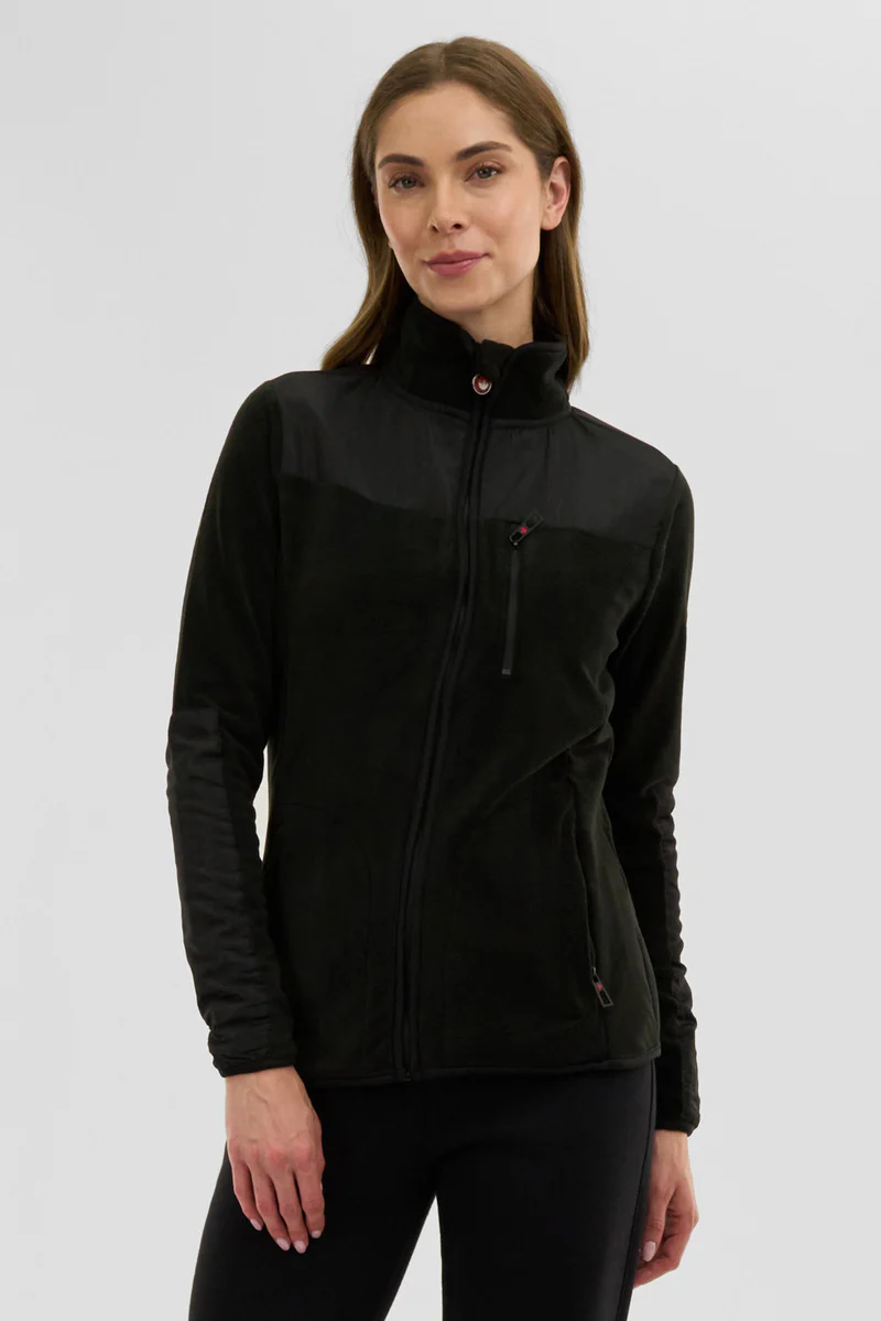 Canada Weather Gear Fleece Lightweight Jacket - Black