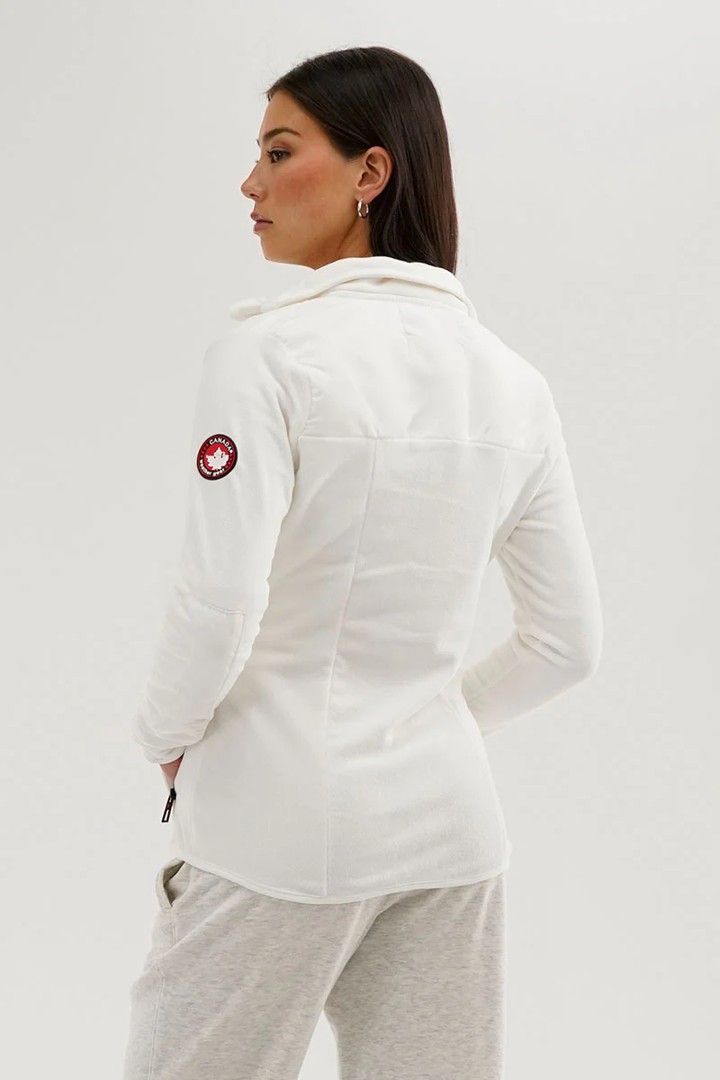 Canada Weather Gear Fleece Zip Up Lightweight Jacket - White - Image 3