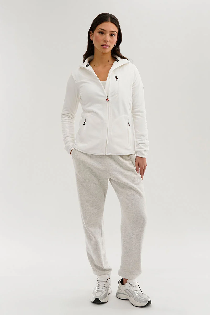 Canada Weather Gear Fleece Zip Up Lightweight Jacket - White - Image 5