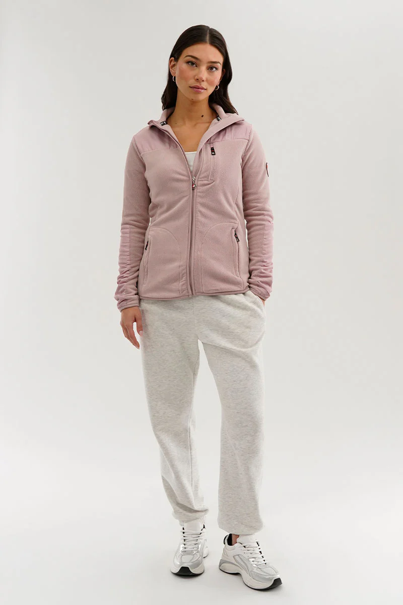 Canada Weather Gear Fleece Zip Up Lightweight Jacket - Pink - Image 5