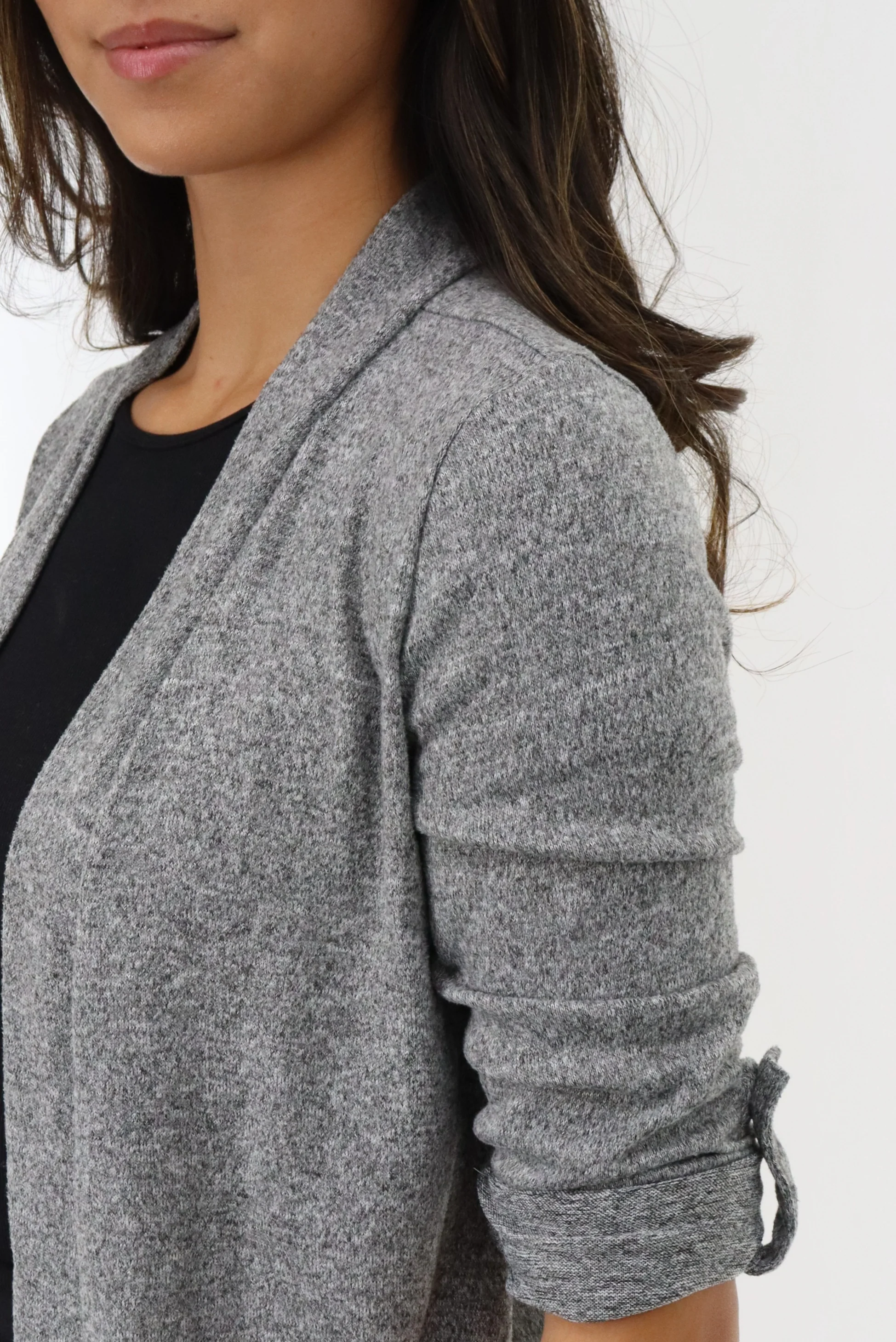 International INC Company Long Open Cardigan - Grey - Image 4