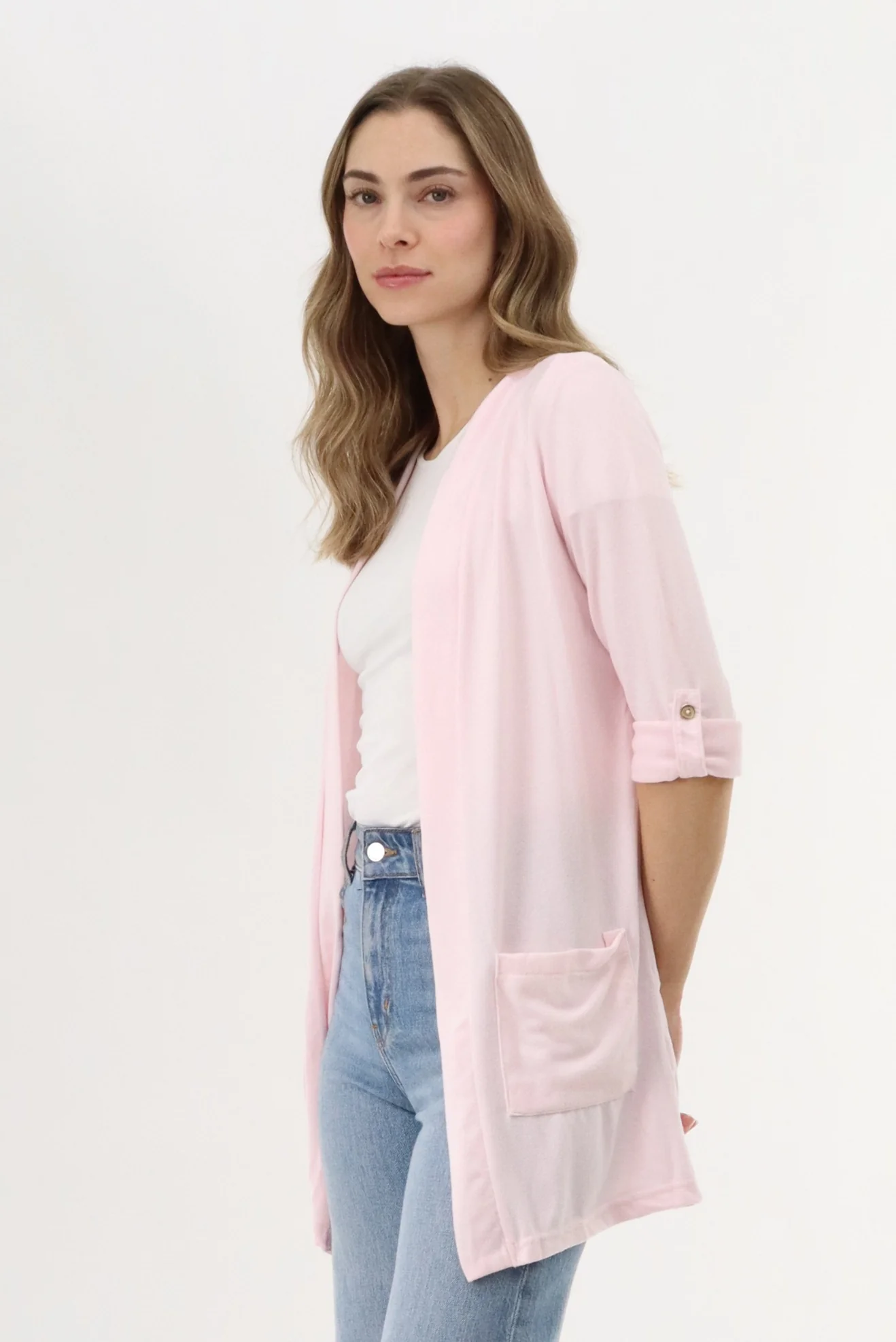 International INC Company Mid Length Cardigan - Pink - Image 2