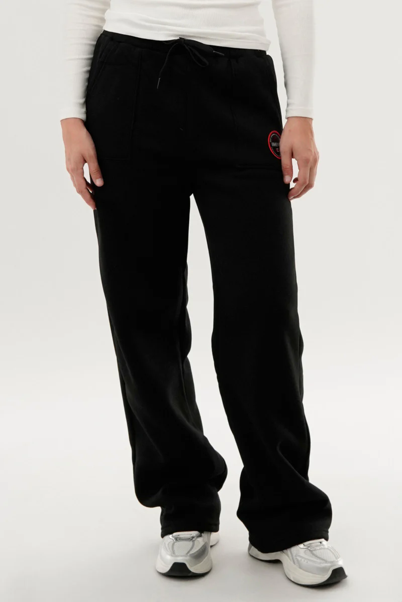 Fahrenheit Wide Leg Sweatpants - Black