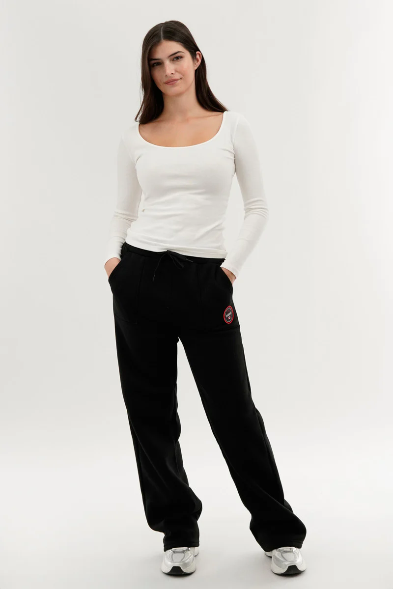 Fahrenheit Wide Leg Sweatpants - Black - Image 5