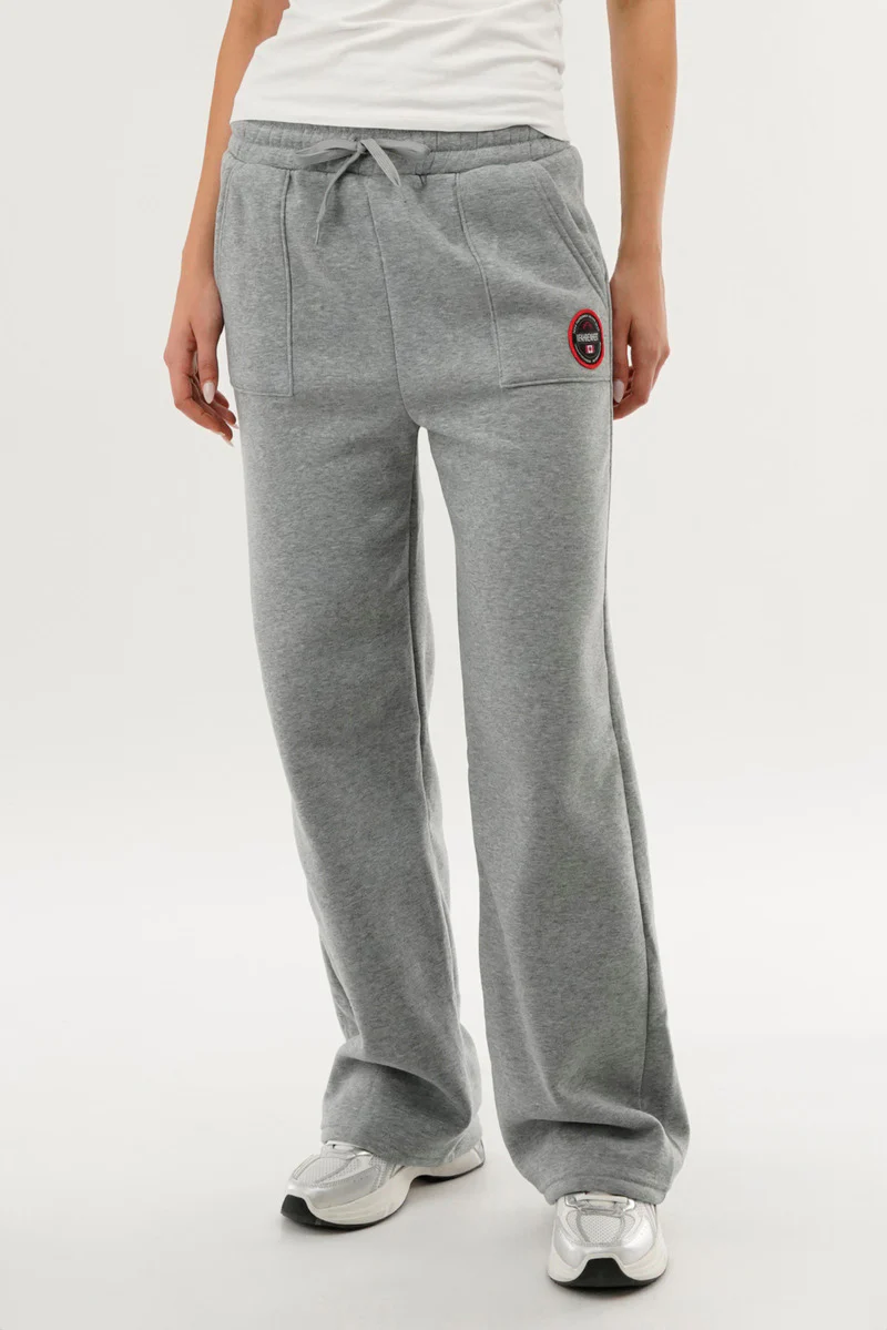 Fahrenheit Wide Leg Sweatpants - Grey