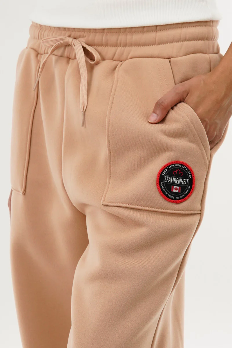 Fahrenheit Wide Leg Sweatpants - Beige - Image 4