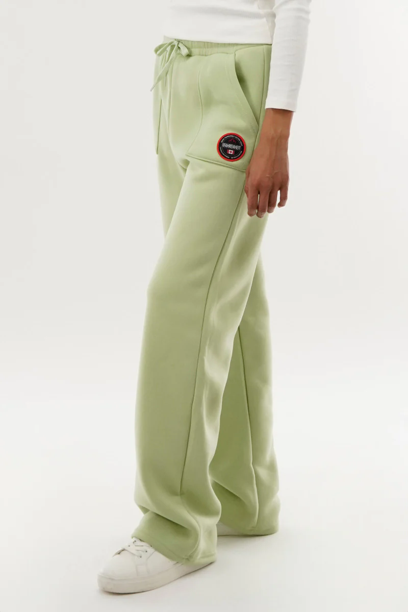 Fahrenheit Wide Leg Sweatpants - Green - Image 2