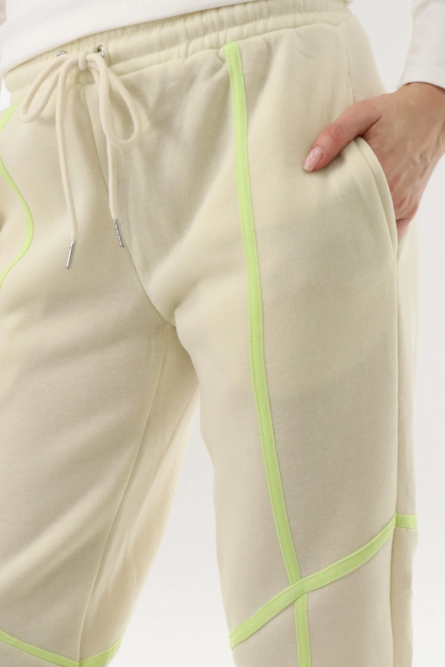 New Look Fleece Joggers - Cream - Image 4