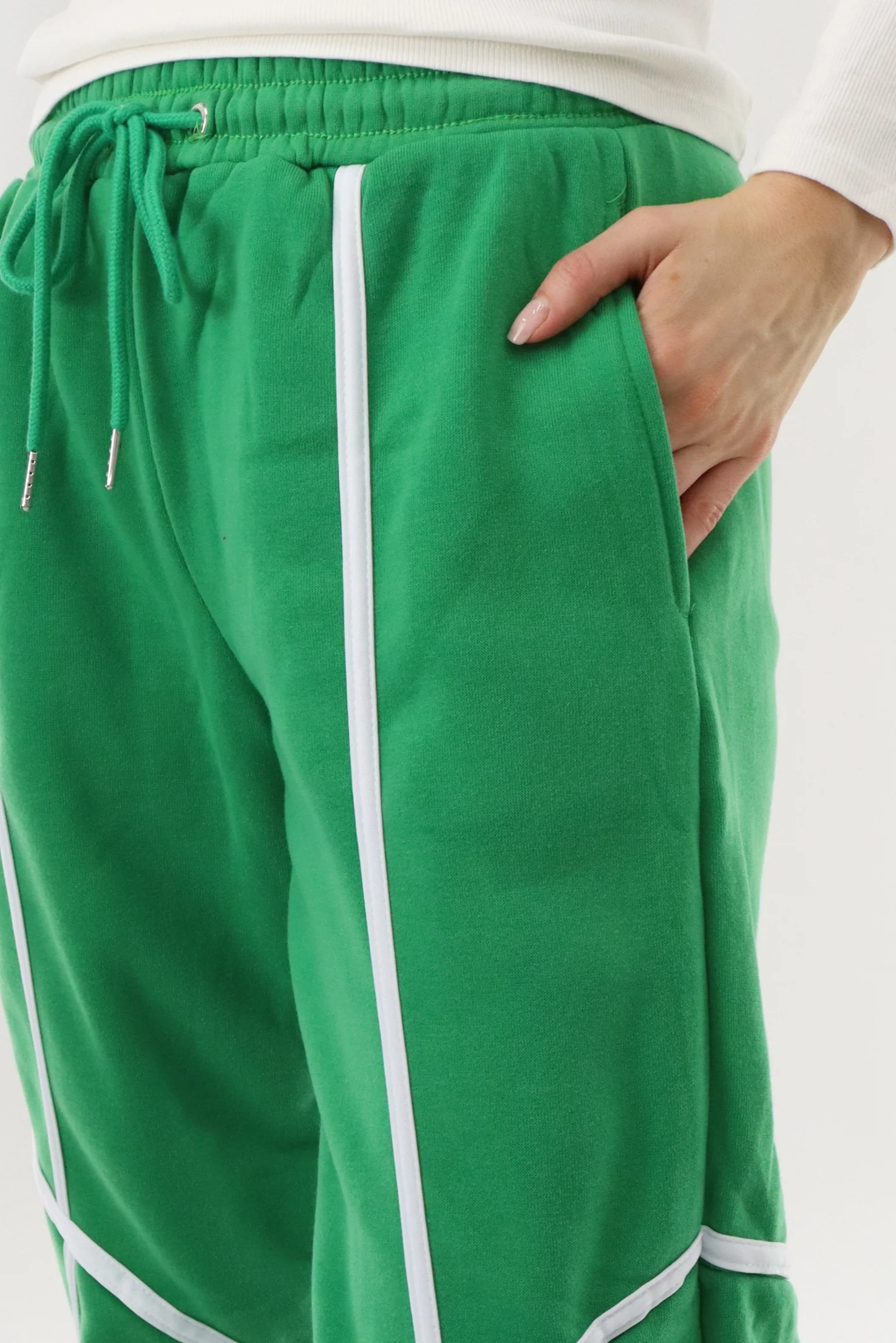New Look Fleece Joggers - Green - Image 4