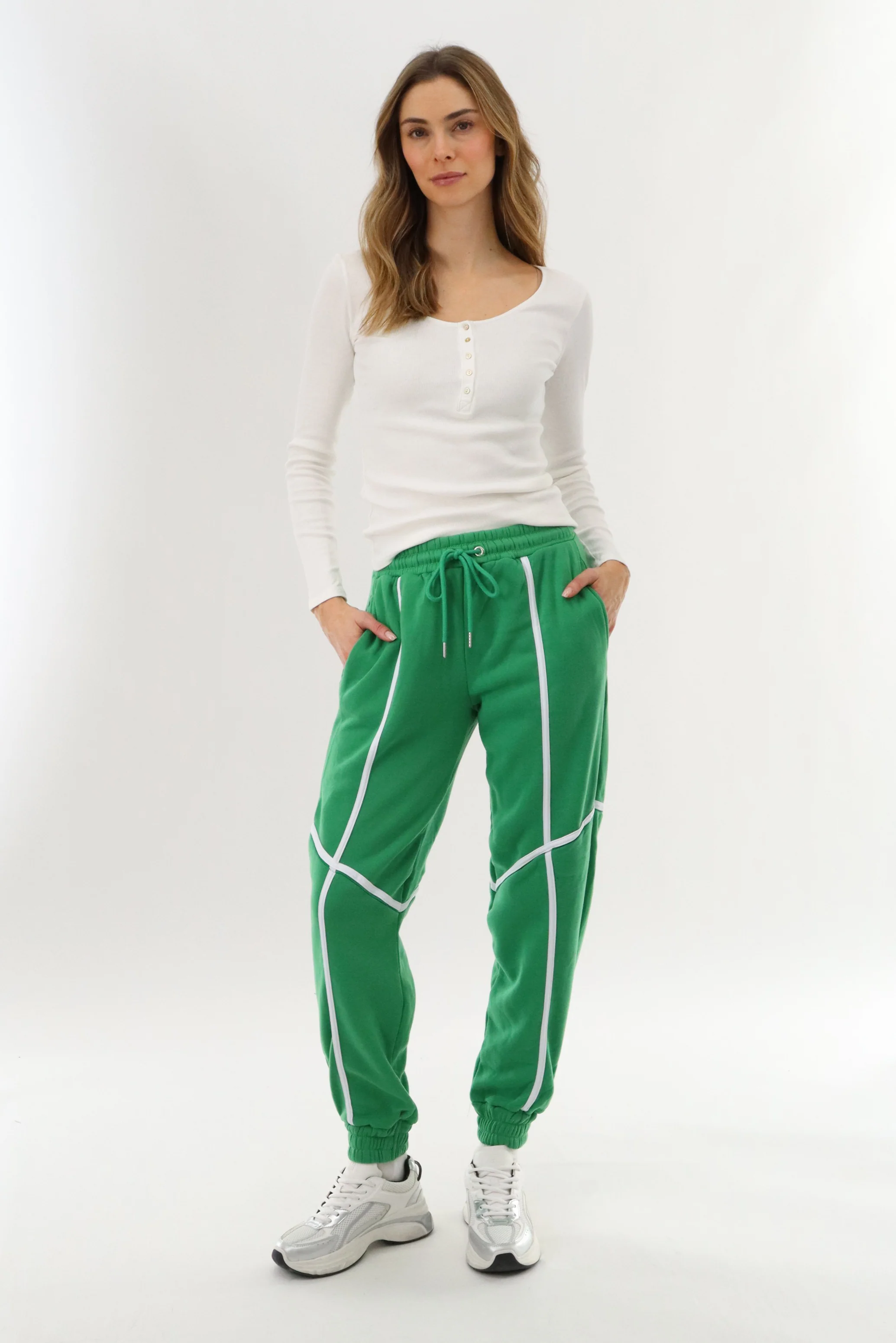 New Look Fleece Joggers - Green - Image 5