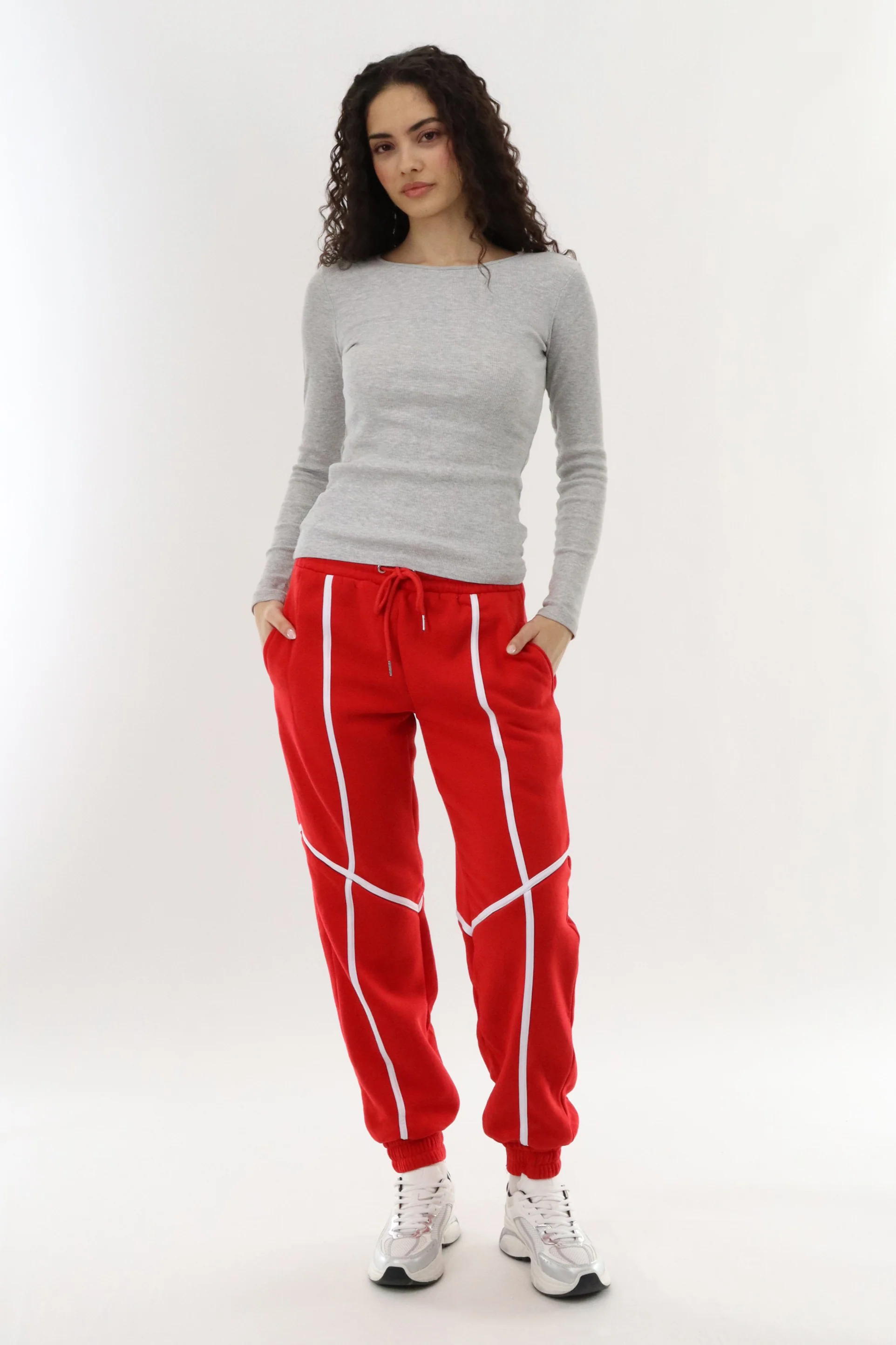 New Look Fleece Joggers - Red - Image 5