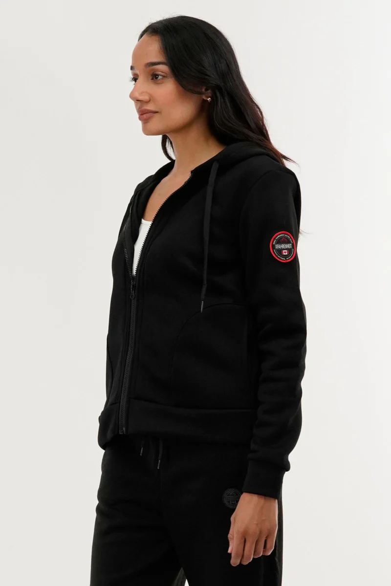 Fahrenheit Classic Zip Up Hoodie - Black - Image 2