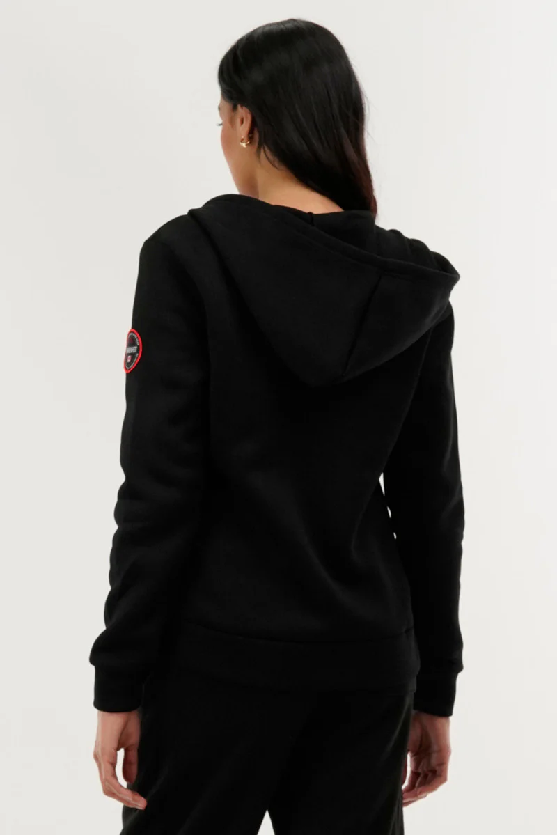 Fahrenheit Classic Zip Up Hoodie - Black - Image 3