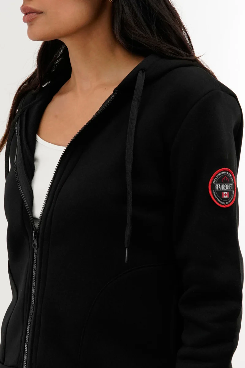 Fahrenheit Classic Zip Up Hoodie - Black - Image 4