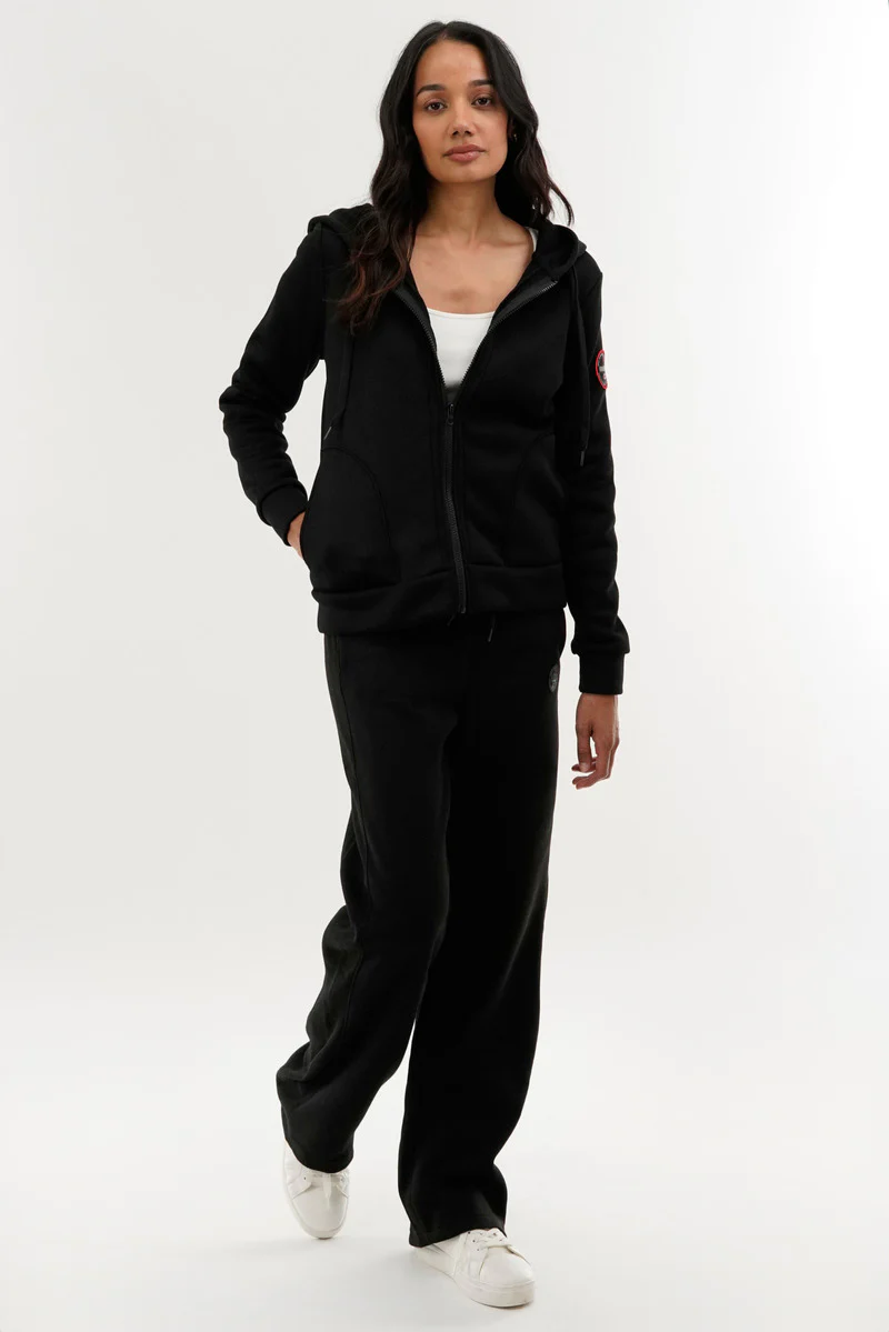 Fahrenheit Classic Zip Up Hoodie - Black - Image 5