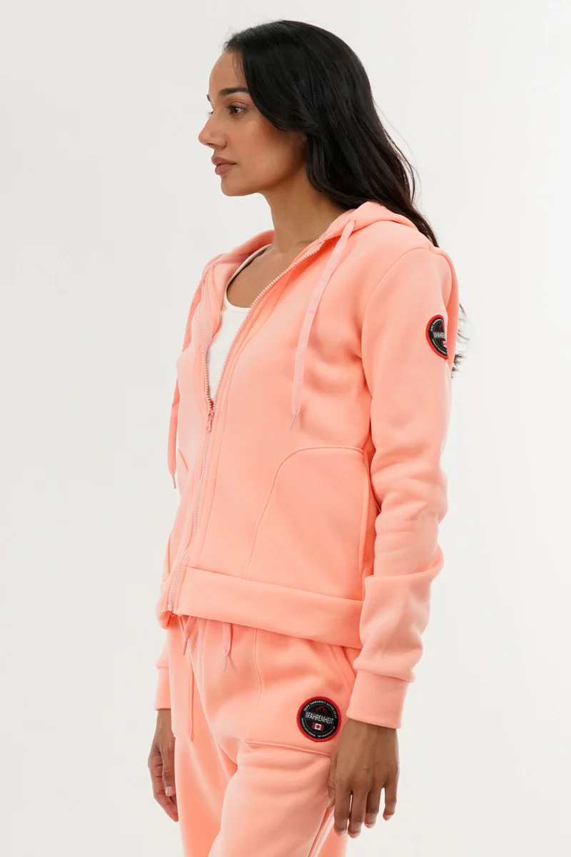 Fahrenheit Classic Zip Up Hoodie - Pink - Image 2