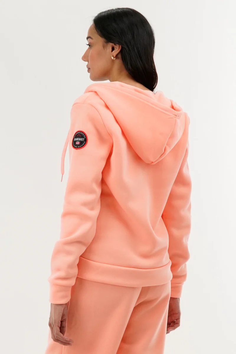 Fahrenheit Classic Zip Up Hoodie - Pink - Image 3