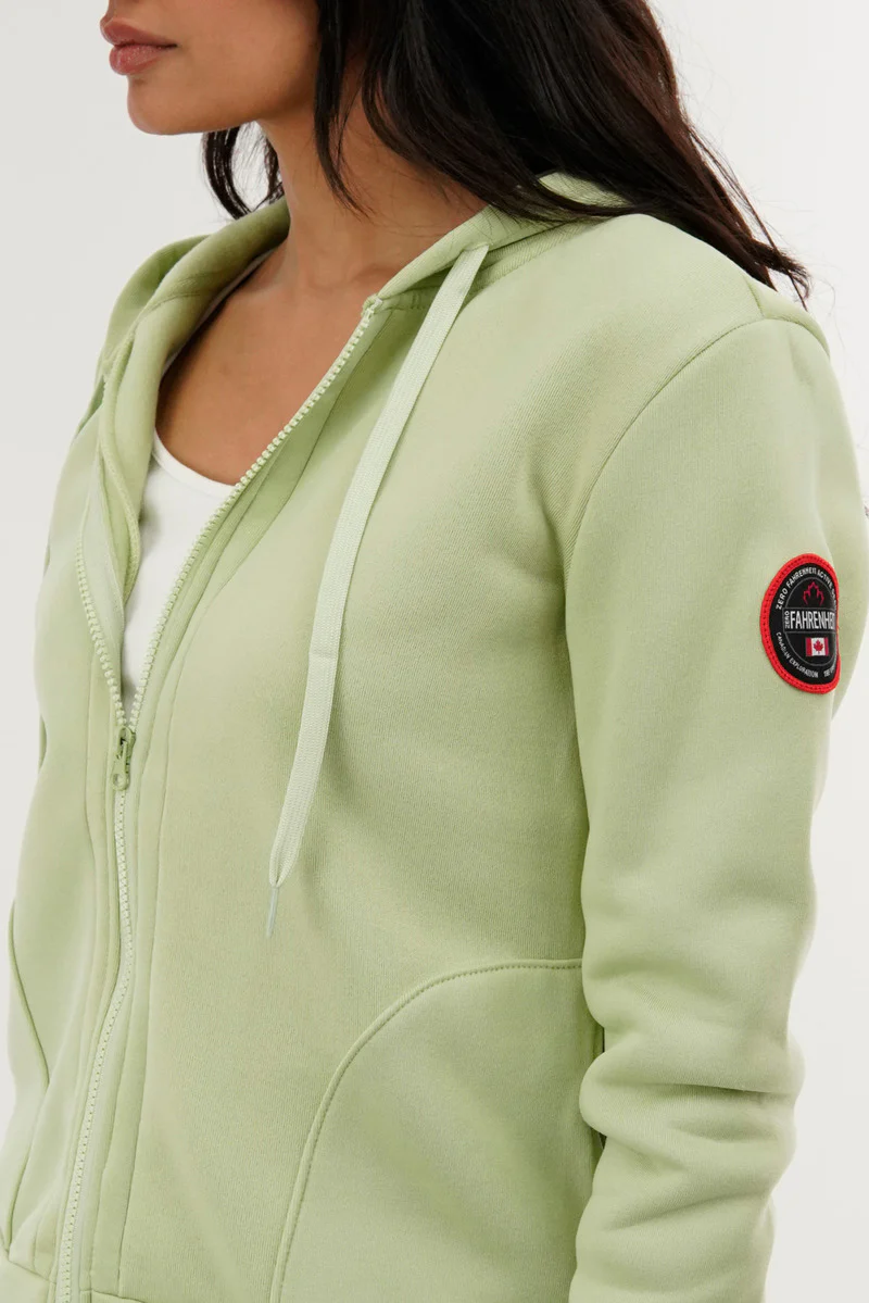 Fahrenheit Classic Zip Up Hoodie - Green - Image 4