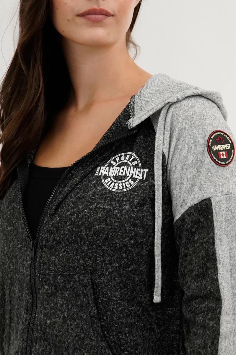 Fahrenheit Lightweight Zip Up Hoodie - Black - Image 4