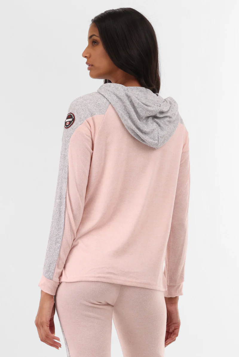 Fahrenheit Lightweight Zip Up Hoodie - Pink - Image 3
