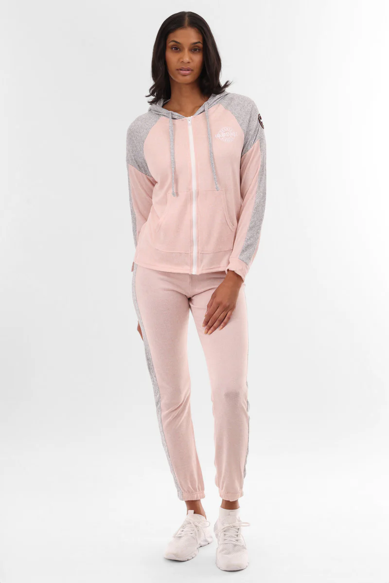 Fahrenheit Lightweight Zip Up Hoodie - Pink - Image 5