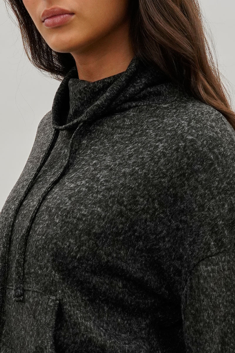 Fahrenheit Cowl Neck Sweatshirt - Black - Image 4