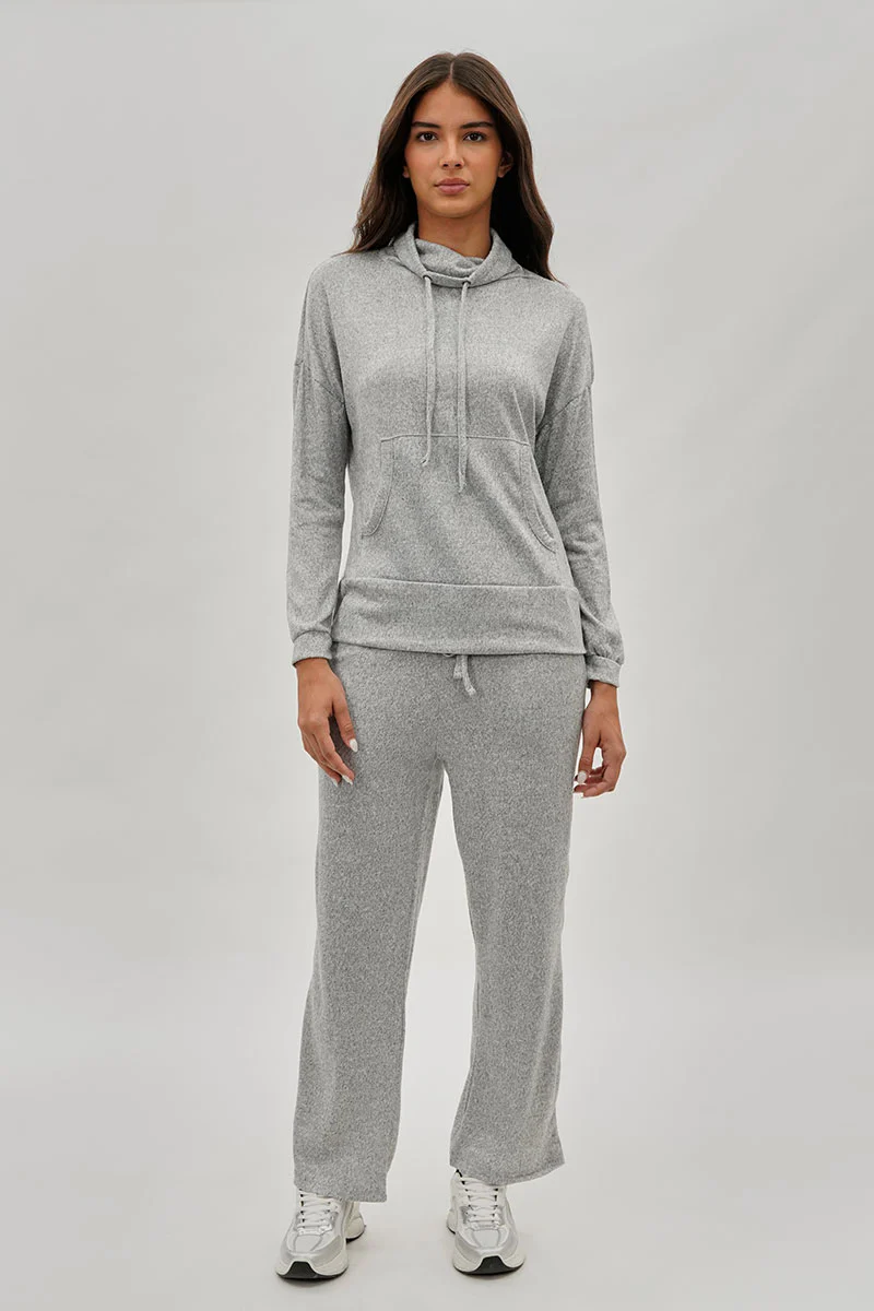 Fahrenheit Cowl Neck Sweatshirt - Grey - Image 5