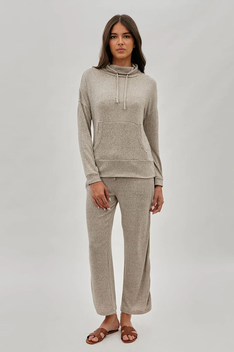 Fahrenheit Cowl Neck Sweatshirt - Cream - Image 5