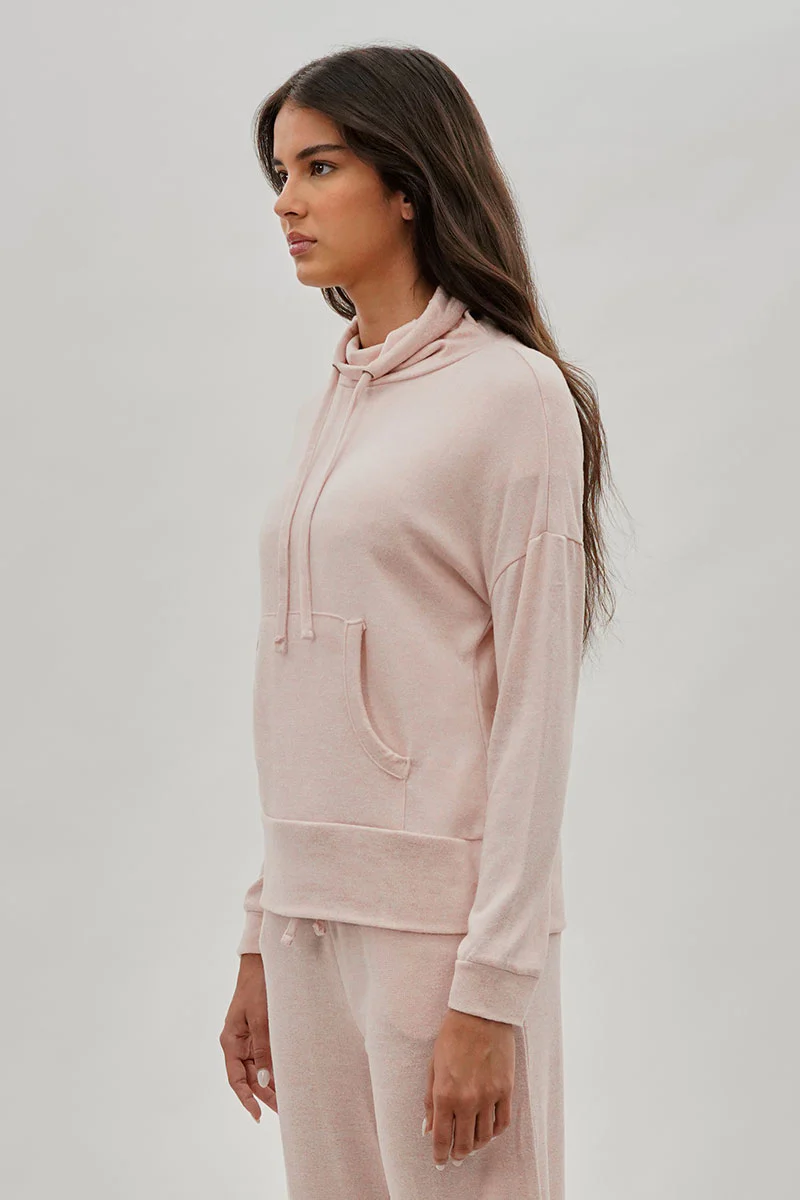 Fahrenheit Cowl Neck Sweatshirt - Blush - Image 2