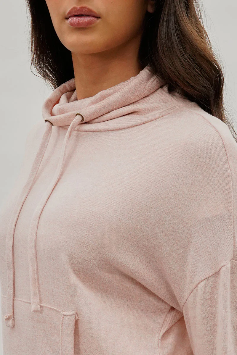 Fahrenheit Cowl Neck Sweatshirt - Blush - Image 4