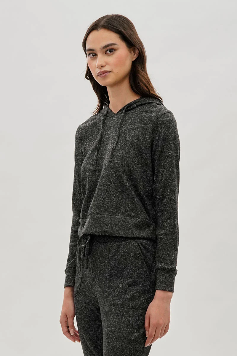 Fahrenheit Cropped Pullover Hoodie - Black - Image 2