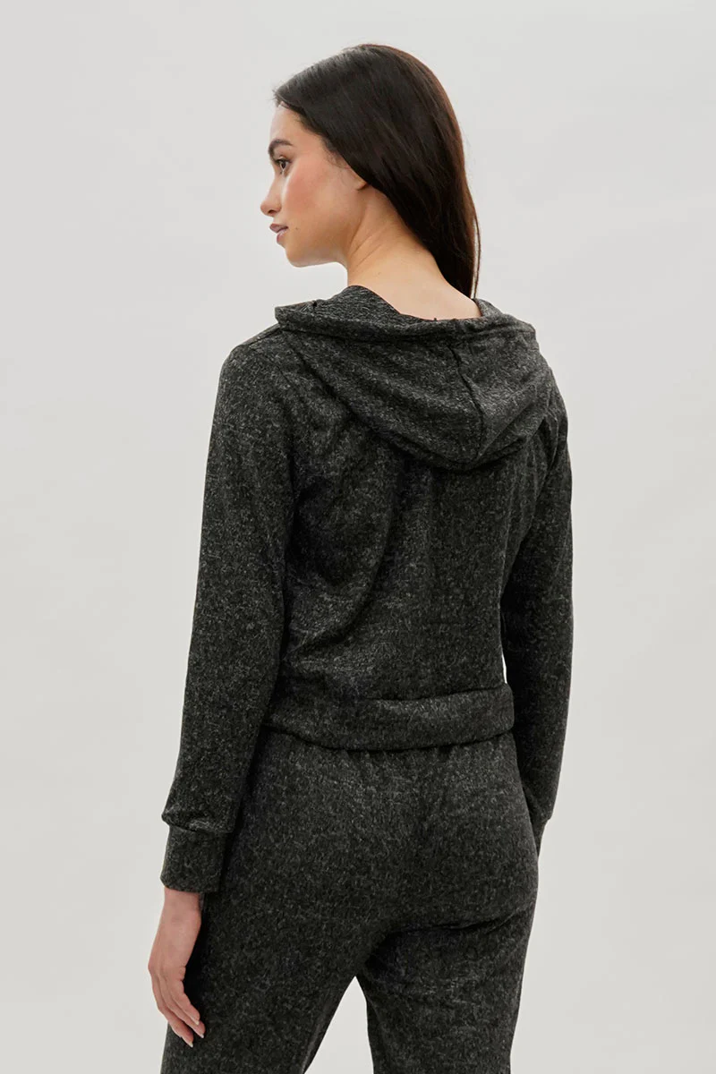 Fahrenheit Cropped Pullover Hoodie - Black - Image 3