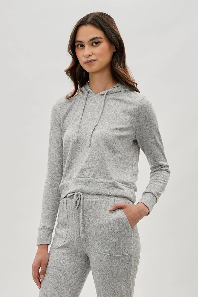 Fahrenheit Cropped Pullover Hoodie - Grey - Image 2